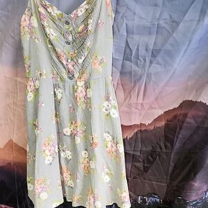 LC Lauren Conrad Floral Pleated Mini Dress